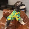 Abbigliamento per cani camicia fiorita per spiaggia estiva per abiti da gatto tute cucciolo a maniche corte a cocco a cocco ad albero di cocco accessori