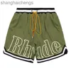 Trend Original 1:1 Rhuder Designer Short Pants Mens Capsule Shorts Summer Beach Pants Mesh Breathable Sweat Wicking Loose Fit Sports Basketball Pants