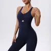 Al Yoga Jumpsuits Bodysuit Dance Dans strakke ademende luchtoefening Geïntegreerde heup-lift snel-droog fitnesspak Mooie achtertanktops lopende broeken