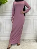 Arrivées entièrement-matchs musulmanes pour femmes Hijab Dress Middle East Dubaï Abaya Turquie Kaftan Vêtements islamiques Femme Arabe Vestido 240506