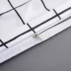 Ensemble de literie bonenjoy litière surdimensionnée blanc noir noir simple fibre fibre active imprime de lit surdimensionnée à coucher