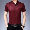 EIOY Men's Dress Shirts New Mens Business Casual Short Sled Shirt No and Wrinkle Resistant Top d240507