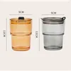 Mokken 420 ml 450 ml koffiemok met deksel en stro anti -schurken lederen deksel glazen kopje bril drinkware wijncocktail whisky