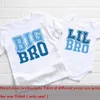 Dopasowanie rodzinnych strojów duży brat mały brat strój rodzeństwo tee retro pasujące koszulę Big Brother Big Sister T-shirt Romper D240507