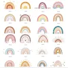 Adesivos pintados de parede arco -íris adesivo para garotas quarto bebê princesa quarto peel stick berçário infantil adesivo decorativo de crianças presentes