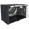 Dog Apparel Crate Cover Silver Coated Oxford Cloth Kennel Breathable Waterproof Double Door Cage With Ventilation