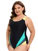 Swimwear femminile xl-5xl Nuovo sport patchwork Sportswear Women One Piece Swimsuit Female Professional Swimming Suit for Women Weeleding Bareding Abito Y240506