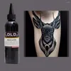 Encres de tatouage DLD 230 ml / bouteille Aérographe encre noire / rouge / bleu / tatouage Couleur pour peinture corporelle