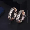 Boucles d'oreilles trois grâces populaires Cubic Leopard Snake rond Circle cerceau Boucles d'oreilles Boucles d'oreille pour femmes bijoux de mode 230831