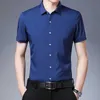 Camicie da uomo altb camicie da uomo casual a colori solidi camicia slitta corta non ing top d240507