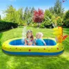 Piscina gonfiabile per dinosauro per bambini bambini non colpire splash pad sprinkler giocattolo estate giocattoli per l'acqua da giardino per esterni 240506