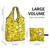 Storage Bags Fashion Print Yellow Classic Rubber Duck Tote Shopping Bag Portable Shopper Shoulder Handbag