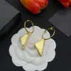 Orecchini designer vintage gioielli per donne triangolo cristallino che penzolano orecchini a fascino 18k oro 925 orecchini auricolare in argento orecchini a cerchio drop cerchio regalo per feste di nozze regalo