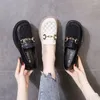 Buty swobodne niskie obcasy eleganckie kwadratowe obcasy normalne skórzane biurowe obuwie dla kobiet wygodne moda non slip l