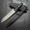ER survival Straight Knife A8 Satin / Black Blade Tang Tang Forprene Handle Couteaux Tactical Tactical Tactical Tactical Tactical avec kydex