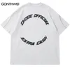 Hip Hop Übergroße Männer T -Shirt Streetwear Letter Symbol bedruckte Linie Designer T -Shirt Harajuku T -Shirt Kurzarm Tops 240426
