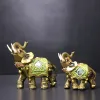 Skulpturen Elefantstatue, Lucky Feng Shui Grüne Elefant Skulptur Vermögen Figur für Home Office Dekoration Geschenk