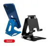 Mobiele telefoon houders houders metaal aluminium legering mobiele telefoon desktophouder stand voor iPhone 13 14 Pro Stand Lazy Lazy Portable Folding Mobile Phone Stand