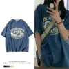 Women's T-Shirt Fashion design sense niche large short sleeved T-shirt for womens summer Korean loose oversized retro half sleeved topL2405