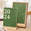 Calendrier 2024 bureau Calendrier créatif Ornements de bureau Planificateur Mini Mémo Fresh Fashion Office School School Decoration Tabled Decoration Supplies