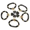 Venta de nuevo Heart de Peach Heart Black Leopard Silicone Bead Bead Chain Cadena Key Mama Letter Bags Hanging Ornaments