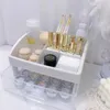 Opbergboxen bakken nagel kunstgereedschap opbergdoos plastic nagellak organizer hendel accessoires bureaublad cosmetica reklade container q240506