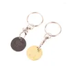 Keychains 1pc Shopping Trolley Remover Key Ring Token Chip met Carabiner Hook Practical Metal draagbare duurzame universele supermarkt