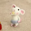 Craft Diy Mouse Rice de lana Felting Juguete Doll Kit de aguja Poked Kit de lana Kits de lana no fingido Bag Bag Fantent Toy Regalo