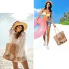 Femmes Mesh Beach fourre-tout épaule sac à main Sac de plage de natation grande capacité