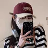 Ball Caps New Men Woman American Style Color Block Letter Embroidery Baseball Hat Retro Breathable Sunshade Snback C Versatile Fashion J240506