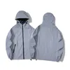 Men's Jackets Fashion Reflective Jacket Solid Color Coat Men Class Service Spring Autumn Luminous Thin Windbreaker Plus Size 4XL 5XL