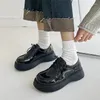 Kleiderschuhe Japanische Schule Uniform JK Schüler Mädchen Frauen Kawaii Schnürung Lolita schwarze Plattform Nicht -Slip Oxford Schuh