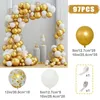 Feestdecoratie 97 stks zwart gouden ballon slinger boog kit gelukkige kinderen verjaardag volwassen jubileum afstuderen babyballonnen