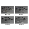 Sunglasses Frames HDCRAFTER Pure Titanium Eyeglasses Frame Men Square Vintage Optical Myopia Prescription Glasses Male Eyewear