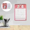 Calendário pendurado calendário 2024 Escritório mensal de pequeno parede de parede de paredes domésticas calendas de papel cálculo diário Dating diário