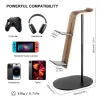 Racks Universal Controller en Headset Stand, aluminium houten gaming controller hoofdtelefoonhouder voor PS5 PS4 Xbox One Nintendo Switch