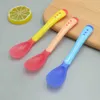 Cups Derees Uitrusting Babykleurverandering Lepels 3 Piepen met kleine kinderen producten Plastic Baby lepels Babyvoeding Tools Thermisch gevoelige kinderafhankelijkheid