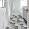 Adesivos 1 pack de parede à prova de óleo PVC adesivos de piso hexagonal para a cozinha banheiro sala de estar Diy papel de parede decoração de casa