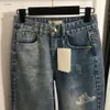 Marka dżinsów Kobiety Jean Designer Pants Logo moda wysoka talia szerokie nogi dżinsy spodnie kobiety wakacje harem dżinsowe spodnie marca 06 marca