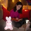 Iluminando brinquedos de pelúcia de coelho iluminando brinquedos de pelúcia de coelho enchendo animais meninas iluminando brinquedos presentes de Natal para crianças 240424