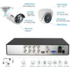 JouseCu 8ch SEGURIDAD DE SEGURIDAD DE HOGAR SISTEMA ENTEROR EXTERIOR 2MP HD 5IN1 Vigilancia Recorder DVR 4 Wired 1080P CCTV Bullet Dome Camera nocturna Alerta de correo electrónico