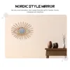 Mirrors Rattan Mirror Crafts Decor Wall Boho Huis versiering land Model Hangende vorm