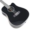 Guitar Black Color 12 String Electric Acoustic Guitar High Gloss Sapele Body 12 Strings Folk Guitar met EQ Rechtshand en linkerhand