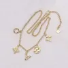 Diseñador de joyas EEFS para mujeres Amor Collar de tenis cadena de tenis moissanite collar de oro accesorios de mujeres trébol cadena de cuerda colgante personalizado no desvanecido