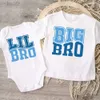 Dopasowanie rodzinnych strojów duży brat mały brat strój rodzeństwo tee retro pasujące koszulę Big Brother Big Sister T-shirt Romper D240507