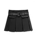 Spódnice Kobiety kawa plisowana A-line spódnica vintage 90s Y2K estetyczna harajuku kawaii mini emo 2000s tandetne ubrania