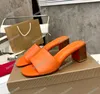 2024 Mujeres Diseñador de lujo C1 Sandalias zapatillas cuero 35-42