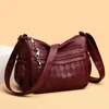 Drawschnell -Crossbody -Taschen für Frauen Leder Cross Body Geldbörsen niedliche Designer -Handtaschen Umhängetasche mittelgroße Größe