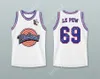 Custom YouthKids Space Jam Pepe Le Pew 69 Tune Squad Basketball Jersey com Pepe Le Pew Patch Top Stitched S-6xl