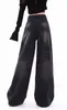 Women's Jeans Black Vintage Wide Leg Fashion Baggy High Waist Cargo Pants Street Mopping Denim Trouser 2024 Autumn Ladies